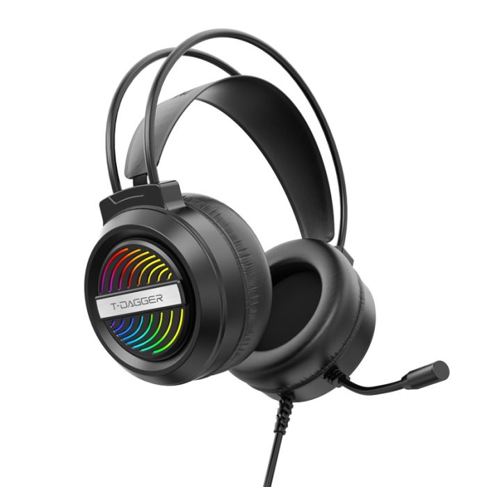 Micro Casque Filaire Gamer T-DAGGER REFORGE T-RGH218 RGB - Noir