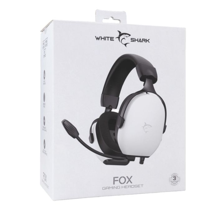 Micro Casque Filaire Gamer WHITE SHARK Fox GH-2445 - Blanc 