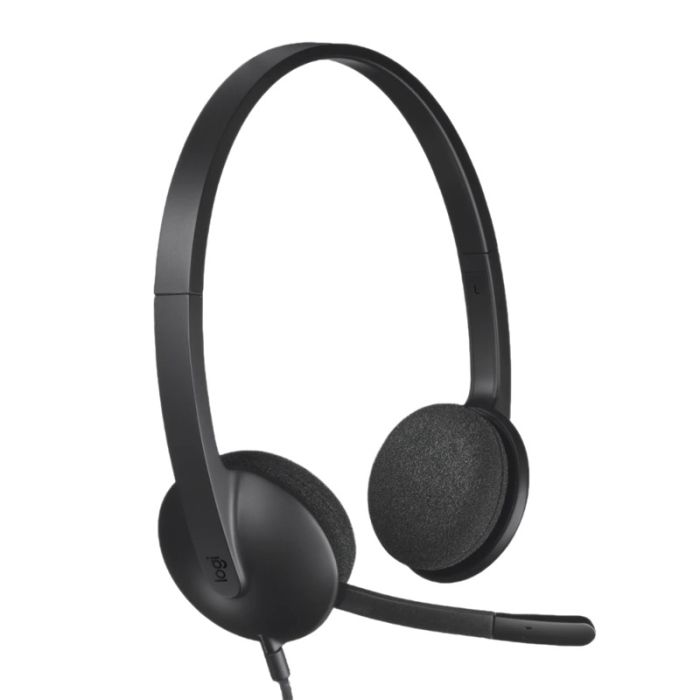 Micro Casque Filaire LOGITECH USB Stéréo H340 - Noir