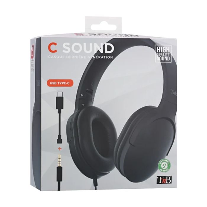 Micro Casque Filaire TNB Sound C CSTYPECBK - Noir