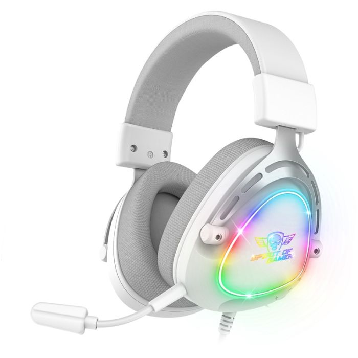 Micro Casque Gamer Filaire SPIRIT OF GAMER ELITE H40 ARTIC RGB - Blanc