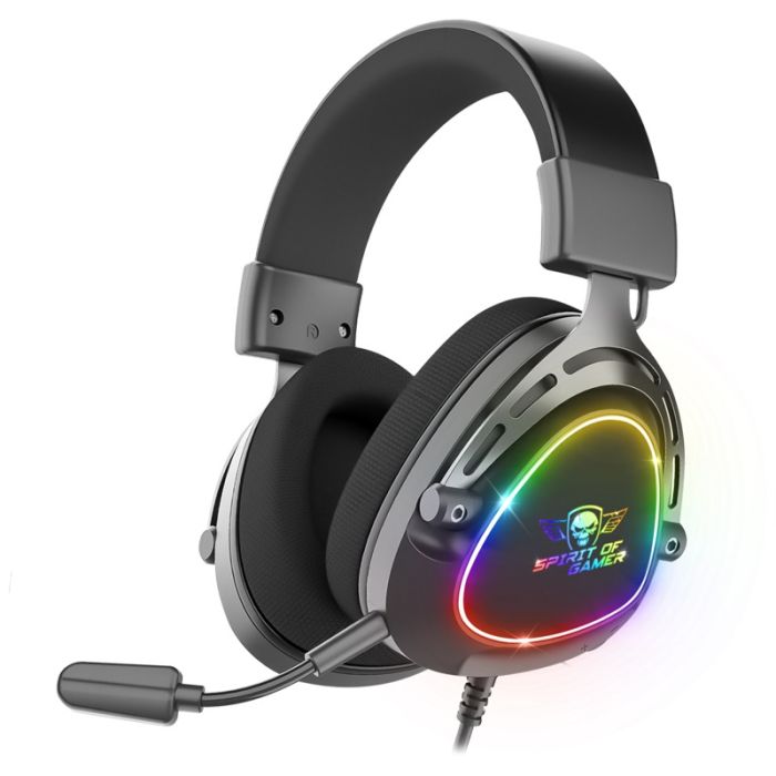 Micro Casque Gamer Filaire SPIRIT OF GAMER ELITE H40 DARK RGB - Noir