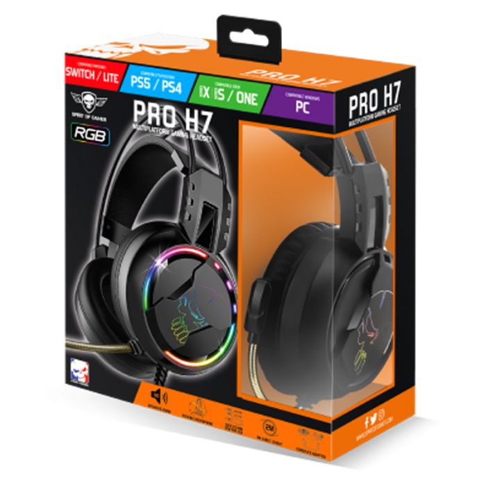 Micro Casque Gamer Filaire SPIRIT OF GAMER MIC-PH7 RGB - Noir