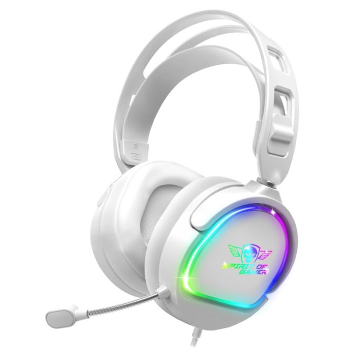 Micro Casque Gamer Filaire SPIRIT OF GAMER PRO H6 ARTIC RGB - Blanc