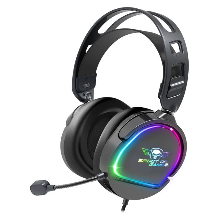 Micro Casque Gamer Filaire SPIRIT OF GAMER PRO H6 DARK RGB - Noir