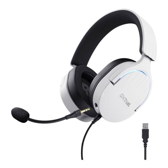 Micro Casque Gamer Filaire TRUST GXT 490 FAYZO USB 7.1 - Blanc