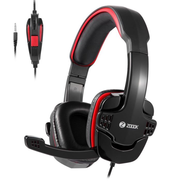 Micro Casque Gamer Filaire ZOOOK PANTHER - Noir&Rouge