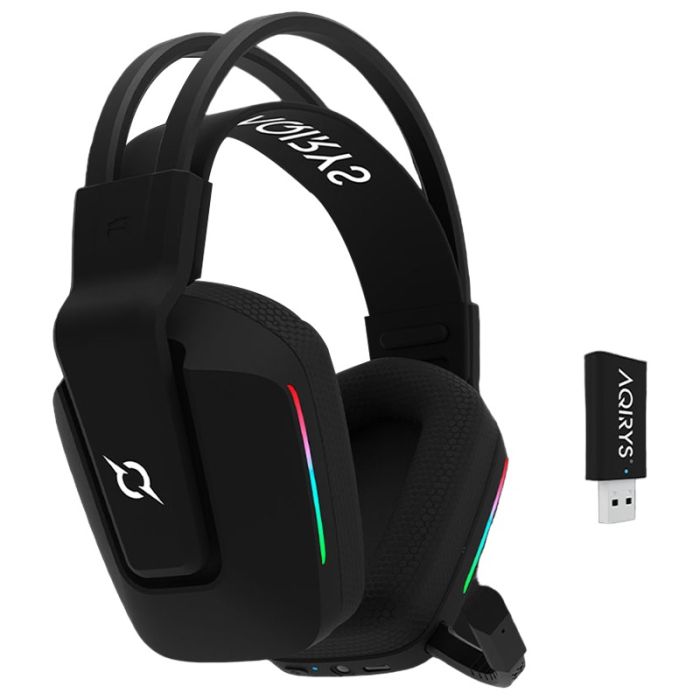 Micro Casque Gamer Sans Fil AQIRYS ALYA Stéréo 3D - Noir