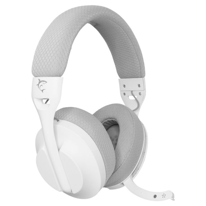 Micro Casque Gamer Sans Fil WHITE SHARK FALCON - Blanc&Gris