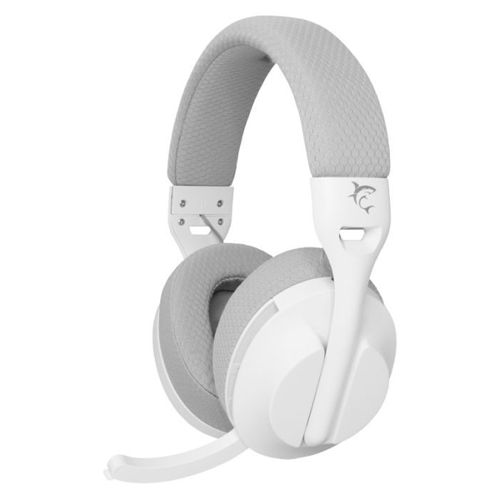 Micro Casque Gamer Sans Fil WHITE SHARK FALCON - Blanc&Gris