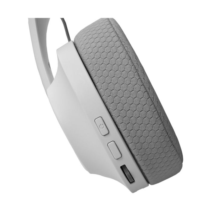 Micro Casque Gamer Sans Fil WHITE SHARK FALCON - Blanc&Gris