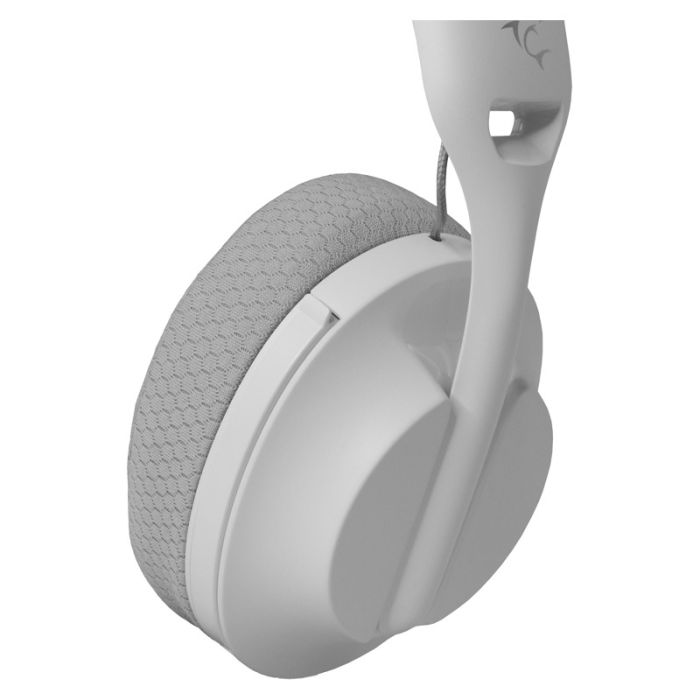 Micro Casque Gamer Sans Fil WHITE SHARK FALCON - Blanc&Gris