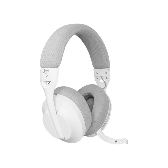 Micro Casque Gamer Sans Fil WHITE SHARK FALCON - Blanc&Gris