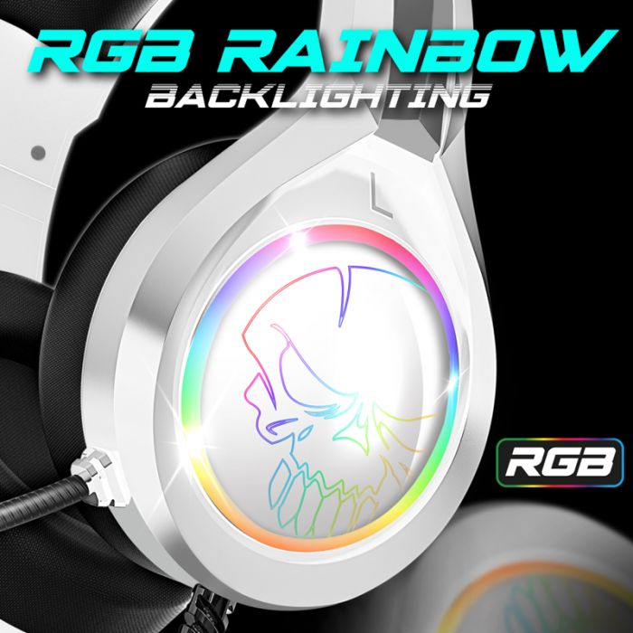 Micro Casque Gamer SPIRIT OF GAMER Pro H8 LED RGB - Blanc