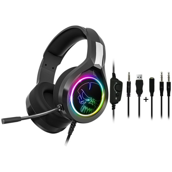 Micro Casque Gamer Filaire SPIRIT OF GAMER Pro H8 LED RGB - Noir