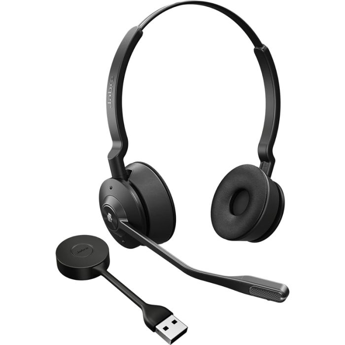 Micro Casque Sans Fil JABRA ENGAGE 55 MS USB-A Avec Support - Noir  