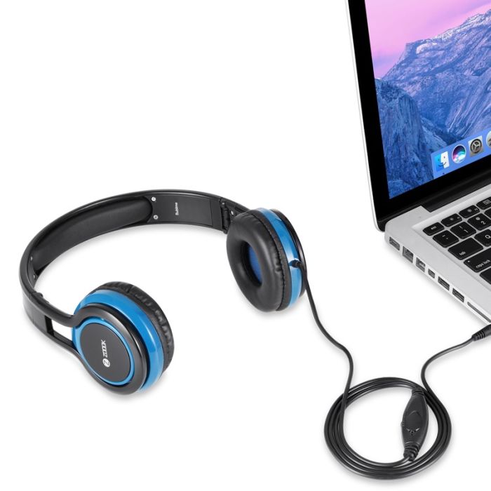 Micro Casque Filaire ZOOOK Sublime - Noir & Bleu
