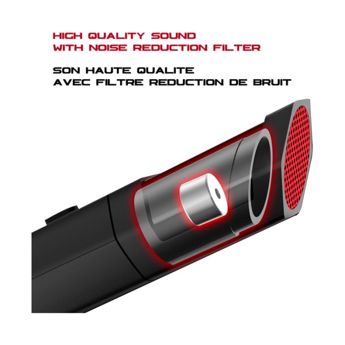 Microphone Gamer Filaire SPIRIT OF GAMER Eko - Noir&Rouge