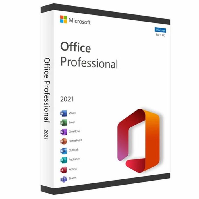 Microsoft Office Professionnel 2021 1 Utilisateur 