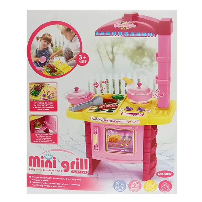 Mini Grill Musical Pour Enfants - Rose (2989825911822)