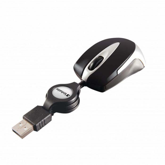 Mini Souris Filaire Optique VERBATIM 049020 USB - Noir