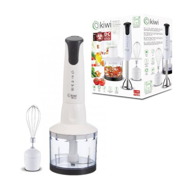 Mixeur Plongeant 3en1 KIWI KHB 4440 500W 0,5L - Blanc