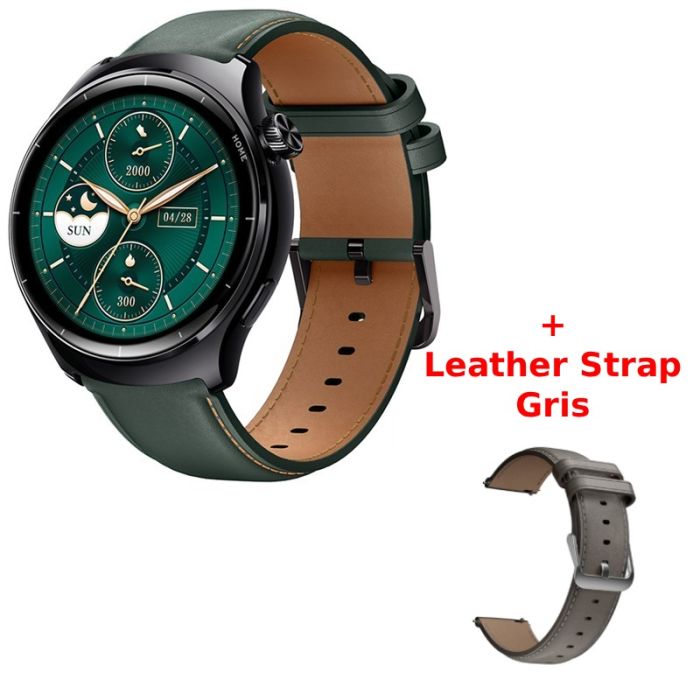 Montre Connectée MIBRO Lite 3 Pro Plus Grey Leather Strap - Vert