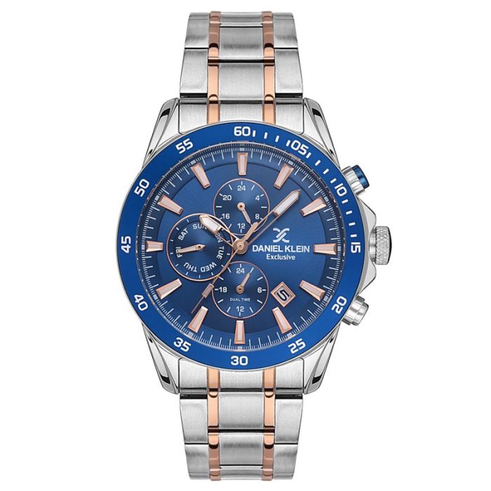 Montre Homme DANIEL KLEIN DK-1-13529-3 - Silver&Bleu