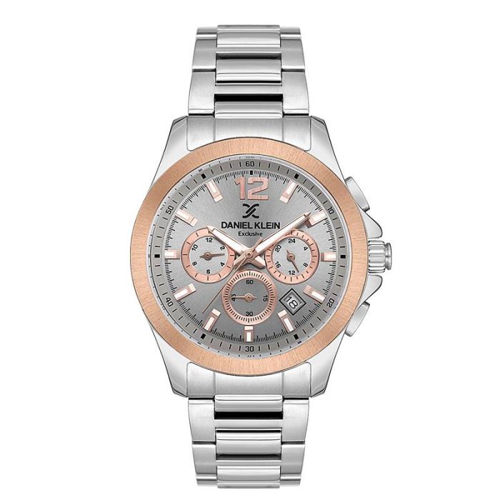 Montre Homme DANIEL KLEIN DK-1-13672-4 - Silver&Rose Gold