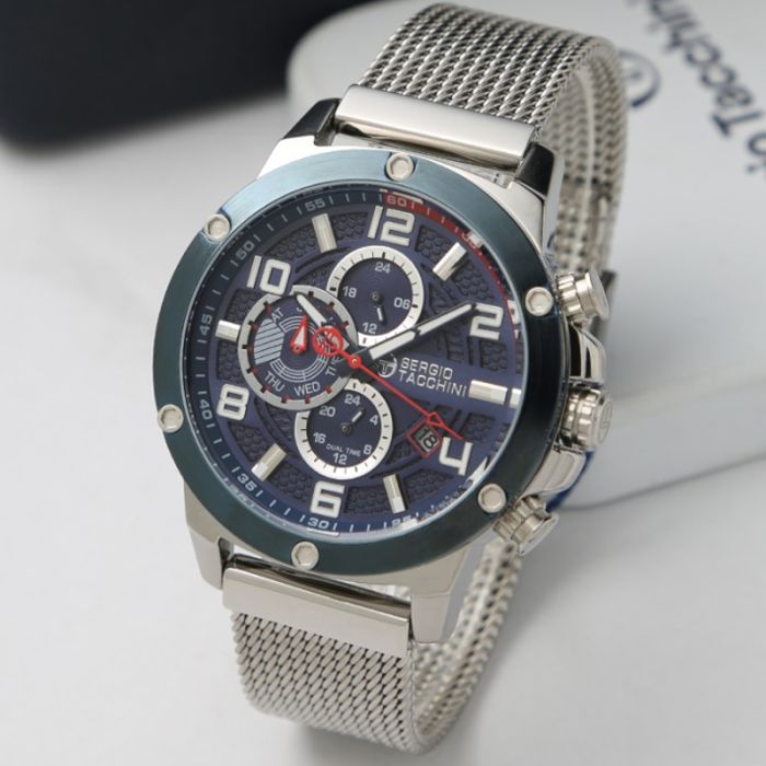 Montre Homme SERGIO TACCHINI ST-1-10140-2 - Silver&Bleu