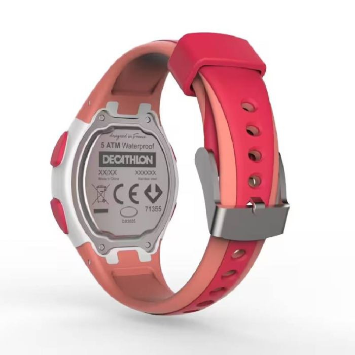 Montre chronomètre de course à pied KALENJI W200 S rose & corail