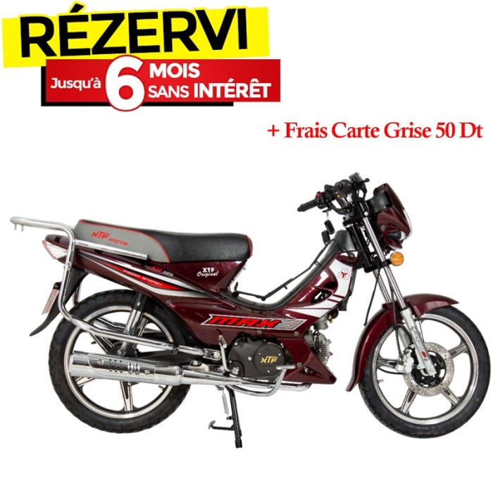 Moto à Essence FORZA XTF 125cc Monocylindre - Rouge Bordeaux