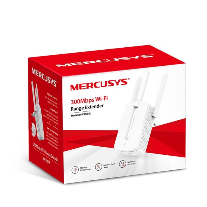 Répéteur Wi-Fi MERCUSYS MW300RE 300 Mbps - Blanc(MW300RE)