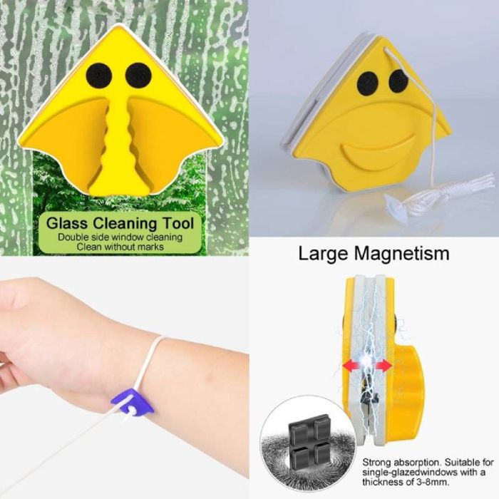 Nettoyeur Magnétique Pour Vitres D'aquarium - Double Face Anti-rayures, Flotteur Intégré