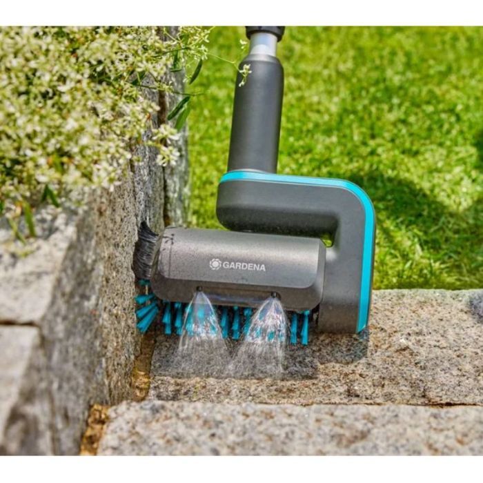 Gardena Nettoyeur Moyenne Pression Sans Fil AquaClean 24/18V P4A, Kit Ready-To-Use: Nettoyeur Sans Fil Pour L'extérieur, 3 Niveaux De Nettoyage, Pression Max. 24 Bars, Batterie+chargeur (14800-20
