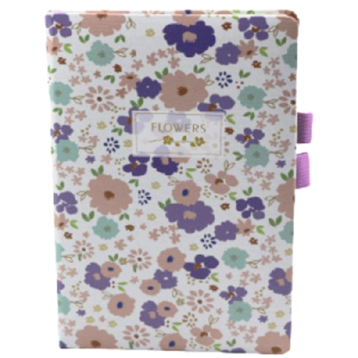 Note Book Brochée Flowers Couverture Couché A5 