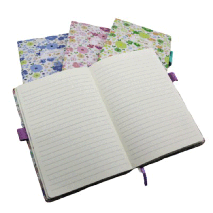 Note Book Brochée Flowers Couverture Couché A5 