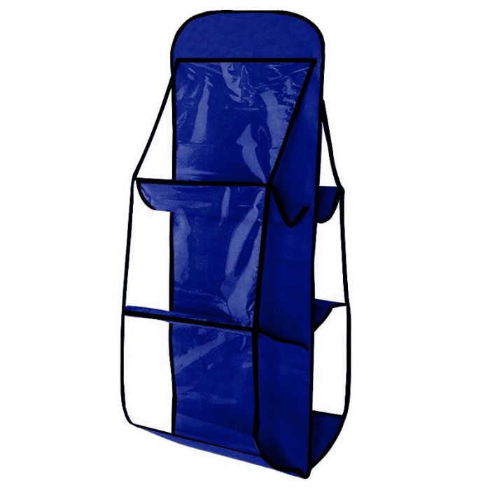 organisateur-suspendu-double-face-pour-sac-a-main-bleu