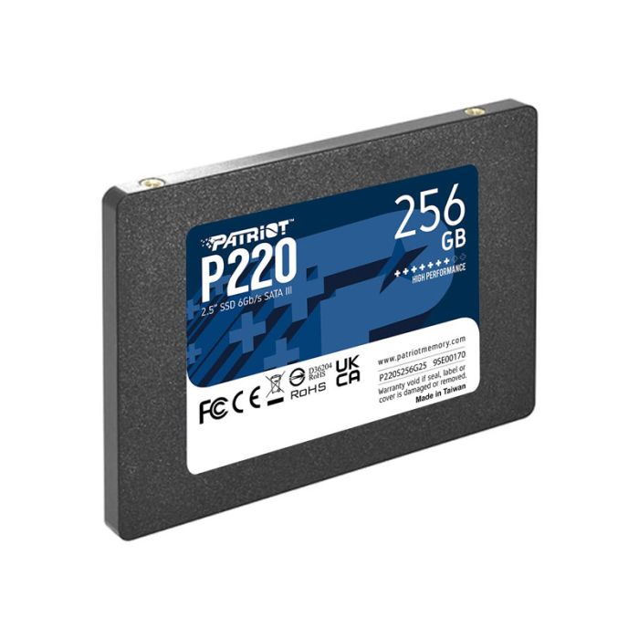 Disque Dur Interne PATRIOT P220 256Go SSD SATA III 2.5'' 