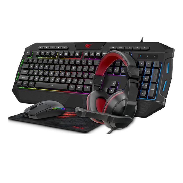 PACK 4 en 1 Gamer HAVIT KB501CM - Noir