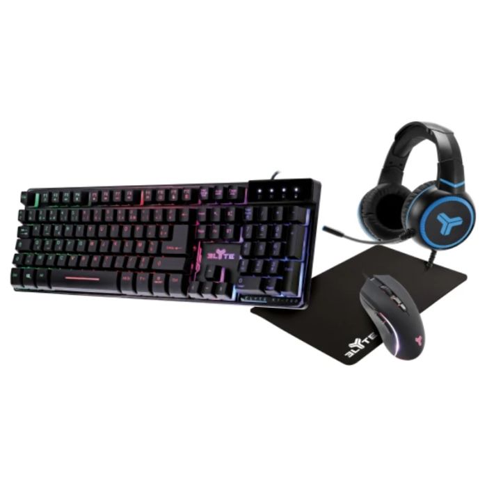 PACK 4 en 1 Gamer TNB ELYTE PKY200 - Noir