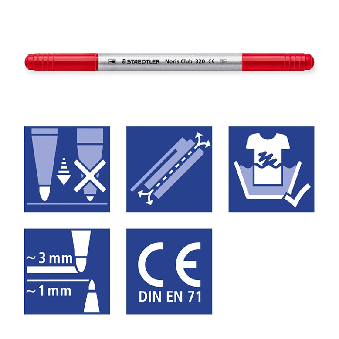 Pack de 10 feutres de coloriage STAEDTLER à double extrémité 320