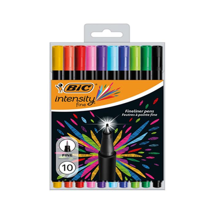 Pack de 10 Stylo BIC Intensity fine - Couleurs Assorties (9005631)