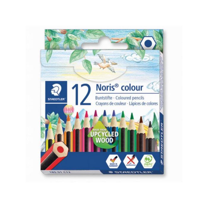 Pack de 12 crayons courts STAETDLER en Bois 