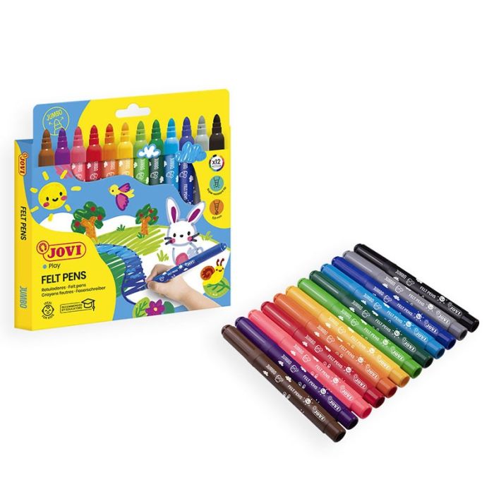 Pack de 12 Feutres JOVI MAXI Lavables 