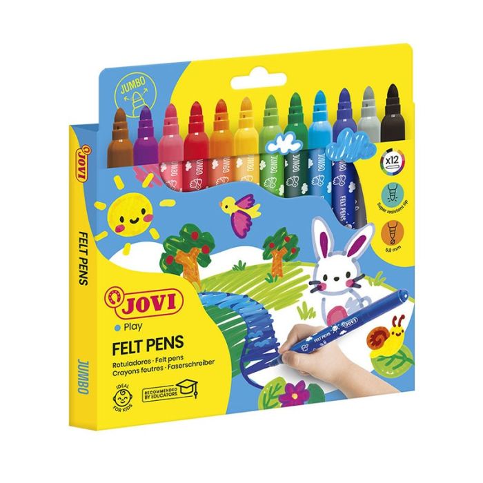 Pack de 12 Feutres JOVI MAXI Lavables 