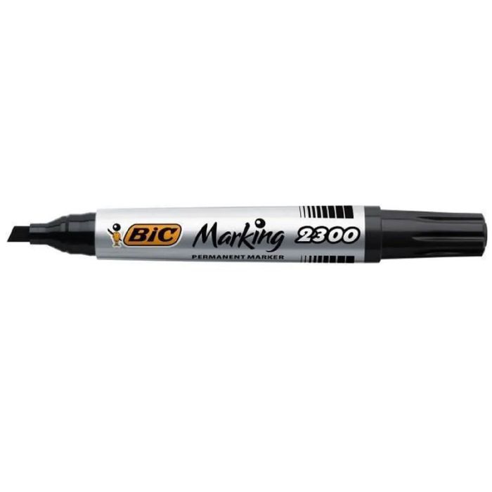 Pack de 12 Marqueurs Permanents BIC Marking 2300 - Noir