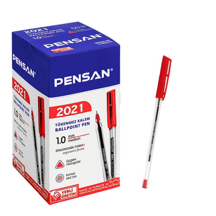 Pack De 12 Stylos à Bille PENSAN - ROUGE 