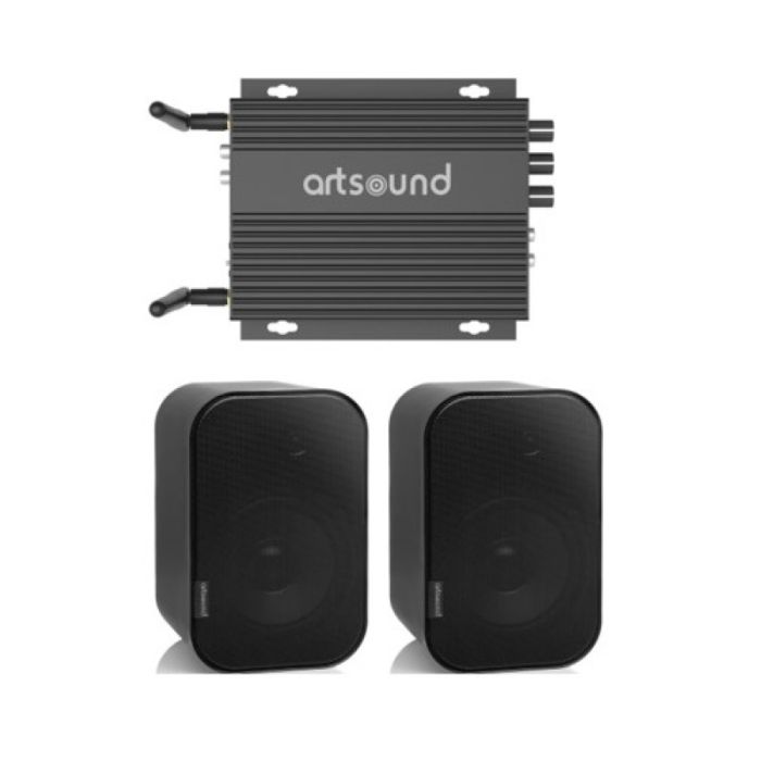 Pack de 2 Haut Parleur Sans Fil ARTSOUND + Amplificateur Smart Hyde 