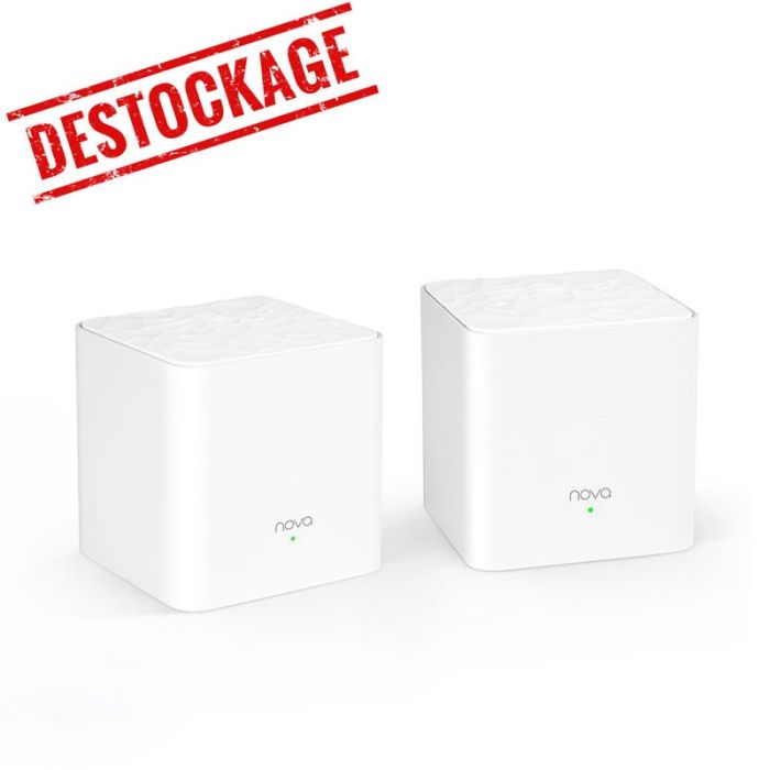 Pack de 2 Répéteurs WIFI TENDA MW3 AC1200 maillé - Blanc